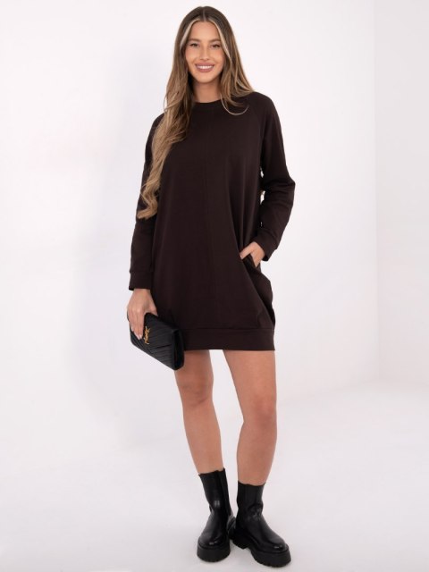 Sukienka RV-TU-5184.93P ciemny brązowy L/XL