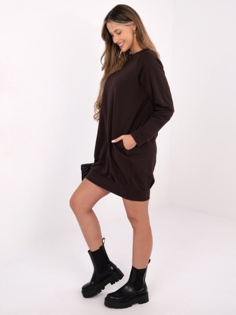 Sukienka RV-TU-5184.93P ciemny brązowy S/M