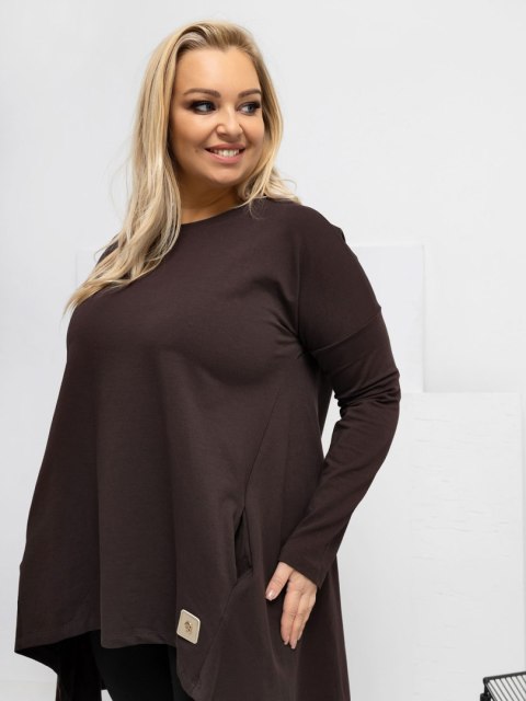 Tunika RV-TU-5042.09X ciemny brązowy one size XL/2XL