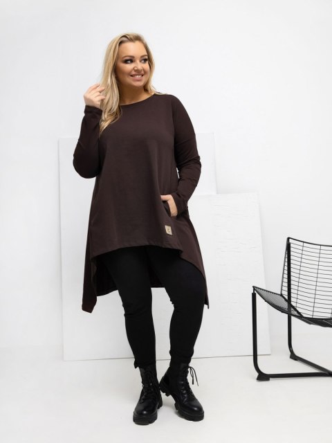 Tunika RV-TU-5042.09X ciemny brązowy one size XL/2XL