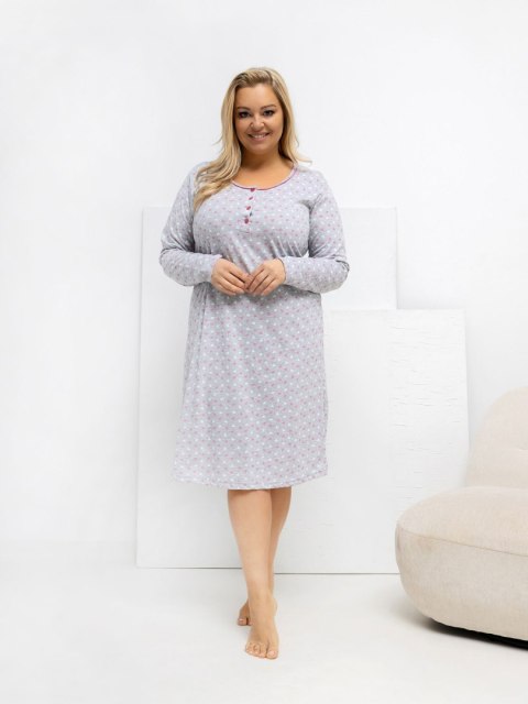 Koszula nocna DU-KN-FP-605.69 szary 4XL
