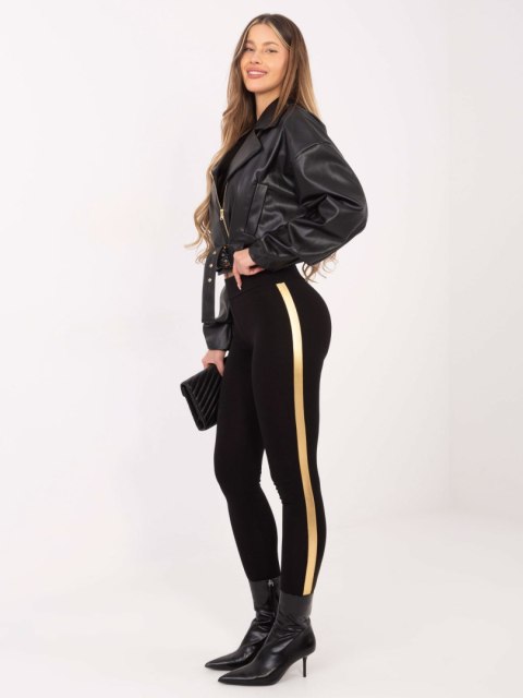 Leginsy RV-LG-R4766.06 czarno-złoty L