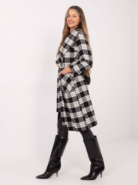 Płaszcz LK-PL-508300.96P czarno-biały 40