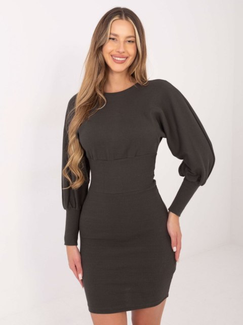 Sukienka RV-SK-6079.65 ciemny khaki M