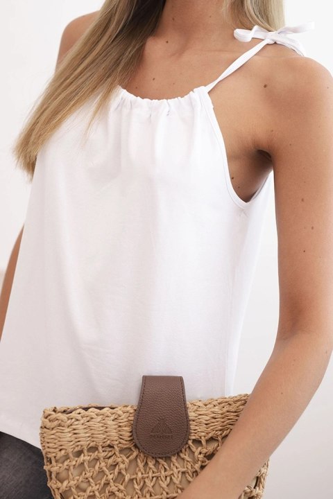 Bawełniana bluzka damska biała na lato