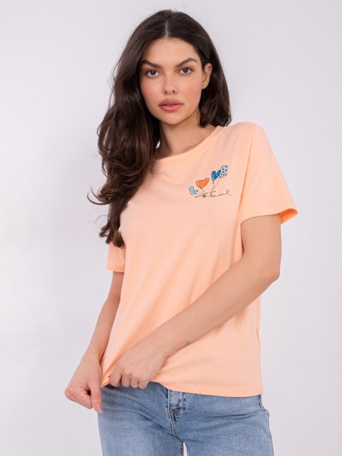 T-shirt D12022M02844A brzoskwiniowy S