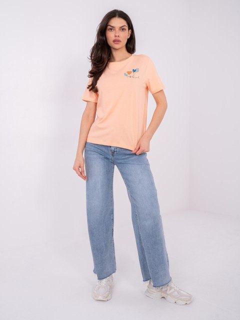 T-shirt D12022M02844A brzoskwiniowy XS