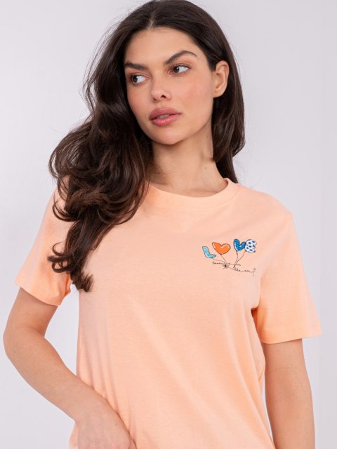 T-shirt D12022M02844A brzoskwiniowy XS