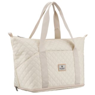 Beżowa, treningowa torba wykonana z poliestru, jednokomorowa - Peterson