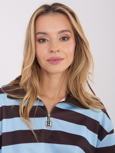 Jasnoniebieska bluza damska z wiskozy w stylu casual