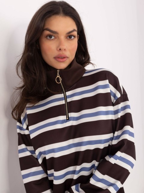 Damska bluza oversize casual w paski Italy Moda