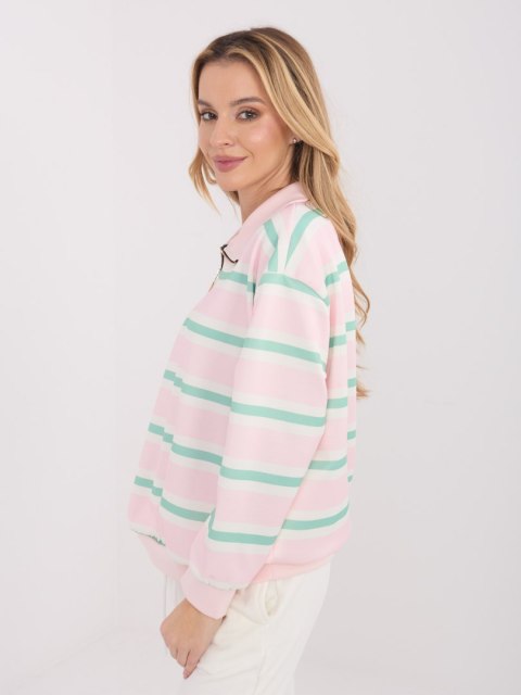 Damska bluza z kołnierzykiem i długim rękawem Italy Moda