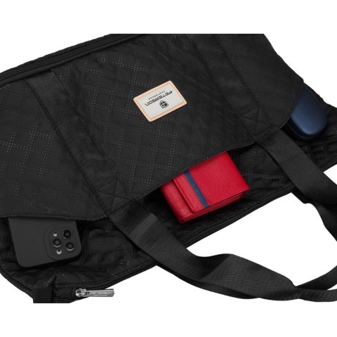 Czarna, treningowa torba wykonana z poliestru, jednokomorowa - Peterson