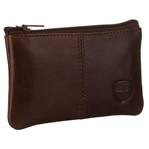 Eleganckie, skórzane etui na klucze w brązowym kolorze - Peterson