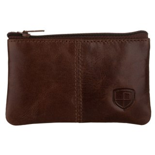 Eleganckie, skórzane etui na klucze w brązowym kolorze - Peterson