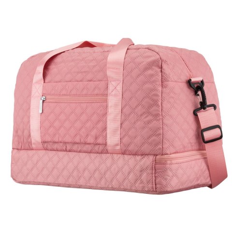 Różowa, treningowa torba wykonana z poliestru, dwukomorowa - Peterson