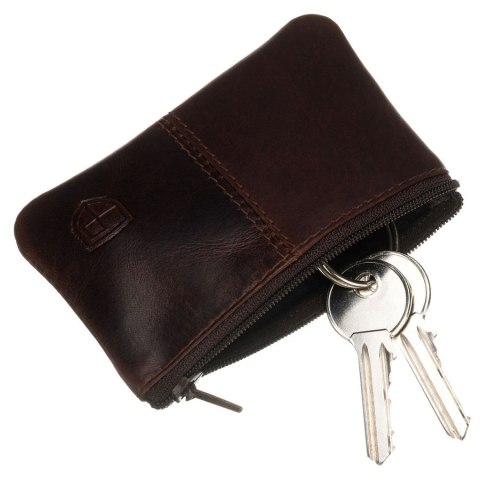 Skórzane etui na klucze w brązowym kolorze - Peterson