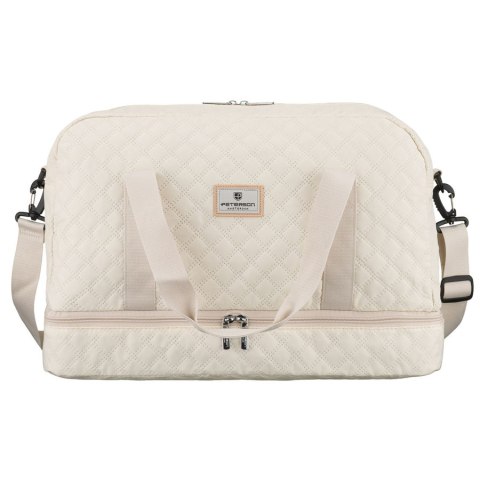 Sportowa, treningowa torba w beżowym kolorze wykonana z poliestru - Peterson