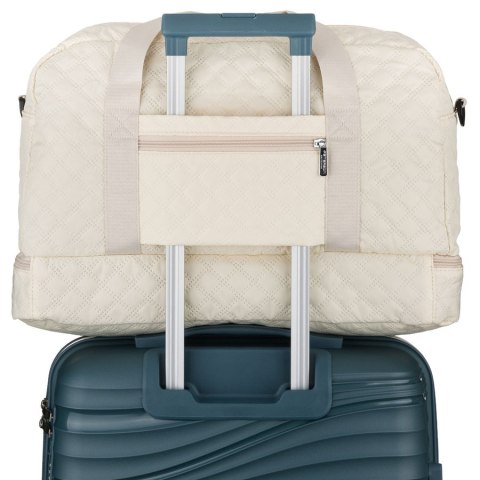 Sportowa, treningowa torba w beżowym kolorze wykonana z poliestru - Peterson