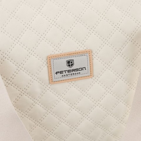 Sportowa, treningowa torba w beżowym kolorze wykonana z poliestru - Peterson