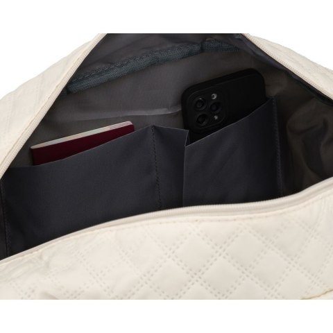 Sportowa, treningowa torba w beżowym kolorze wykonana z poliestru - Peterson