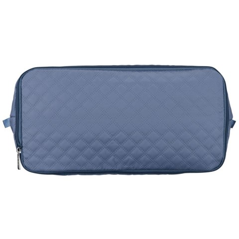 Treningowa torba wykonana z poliestru w niebieskim kolorze, wyposażona w uchwyt na walizkę - Peterson