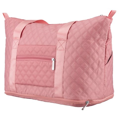 Treningowa torba wykonana z poliestru w różowym kolorze, zawieszona na wygodnych uchwytach - Peterson