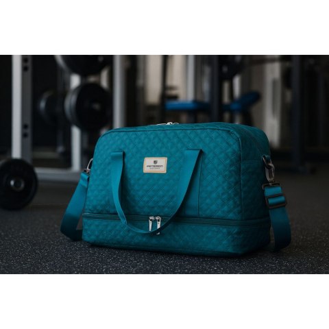 Zielona, treningowa torba wykonana z poliestru, dwukomorowa - Peterson