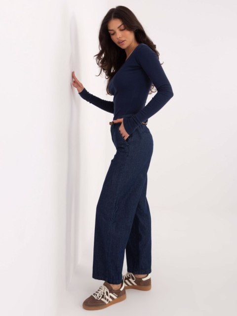 Spodnie D80038BB62630D311 granatowy XL