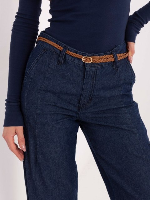 Spodnie D80038BB62630D311 granatowy XS