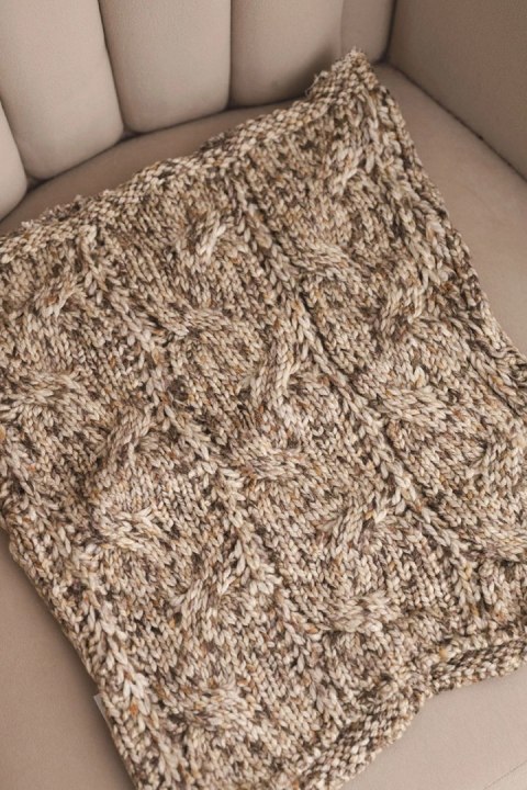 Ciepły komin damski zimowy z dodatkiem wełny – polska produkcja