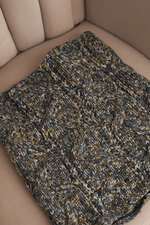 Melanżowy komin damski KN25 miękki i elastyczny