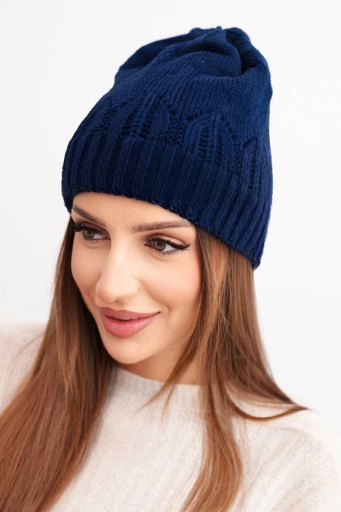 zimowa czapka damska Irmina K333 w kolorze granatowym