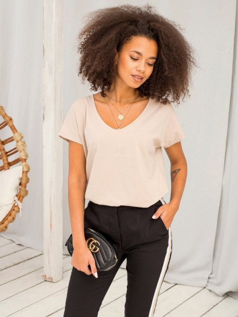 T-shirt RV-TS-4832.01P beżowy L