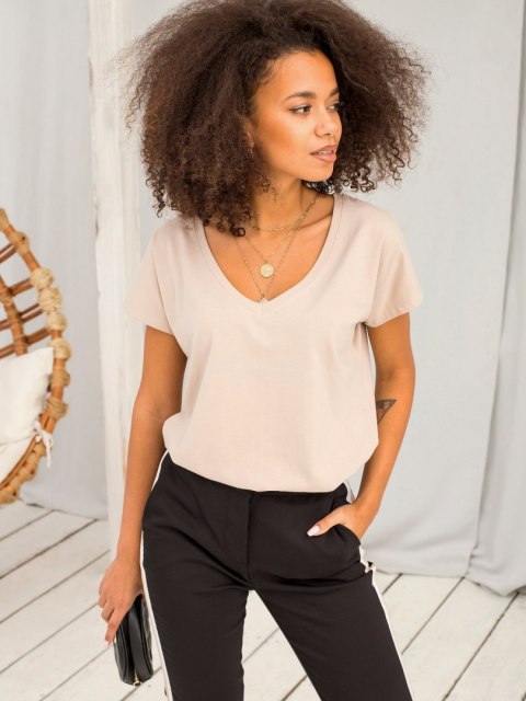 T-shirt RV-TS-4832.01P beżowy M