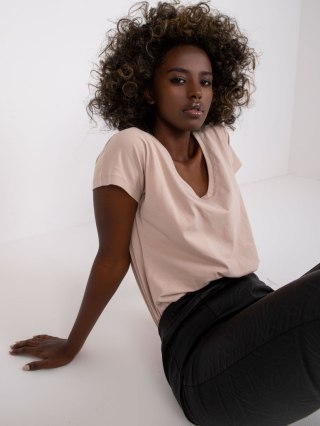 T-shirt RV-TS-4832.01P beżowy S