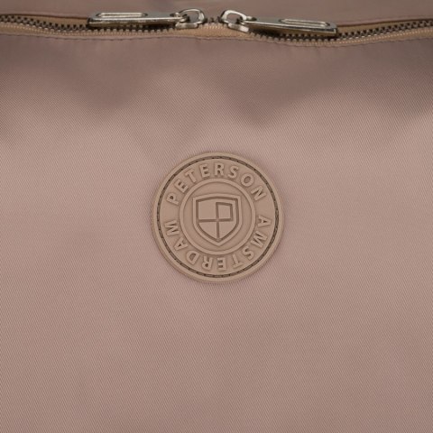 Brązowa torba treningowa z poliestru, jednokomorowa i zamykana suwakiem - Peterson