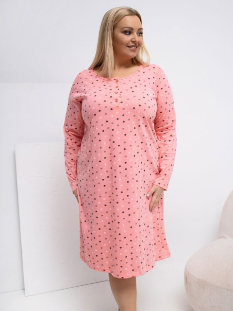 Koszula nocna DU-KN-FP-607.04P brzoskwiniowy 4XL