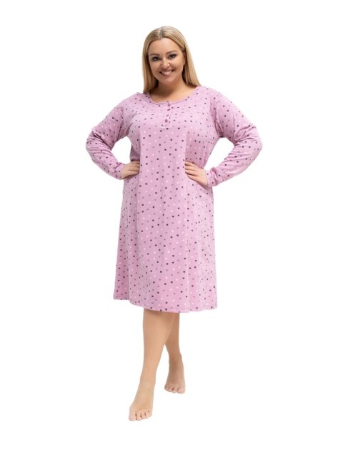 Koszula nocna DU-KN-FP-607.04P ciemny różowy 2XL