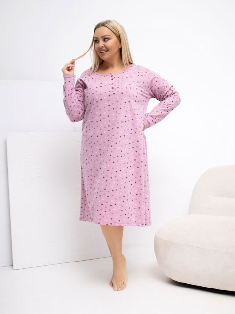 Koszula nocna DU-KN-FP-607.04P ciemny różowy 2XL