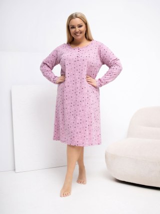 Koszula nocna DU-KN-FP-607.04P ciemny różowy 4XL