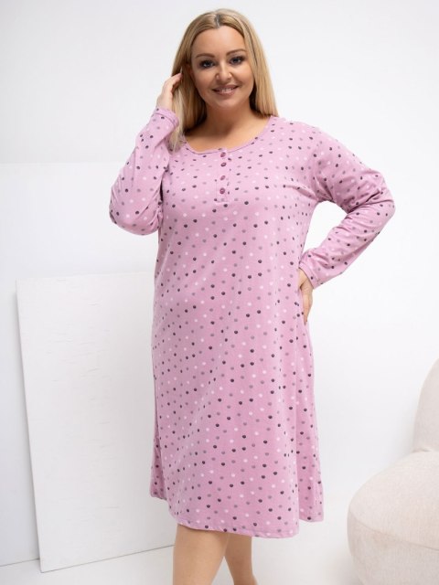 Koszula nocna DU-KN-FP-607.04P ciemny różowy 4XL