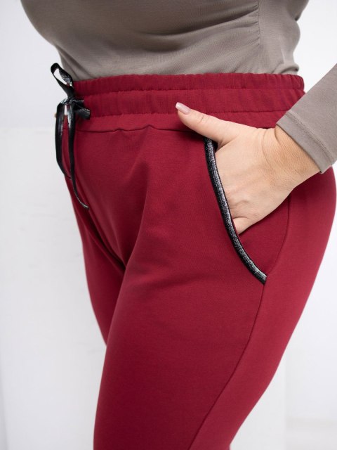 Spodnie dresowe RV-DR-4765.52 bordowy 2XL