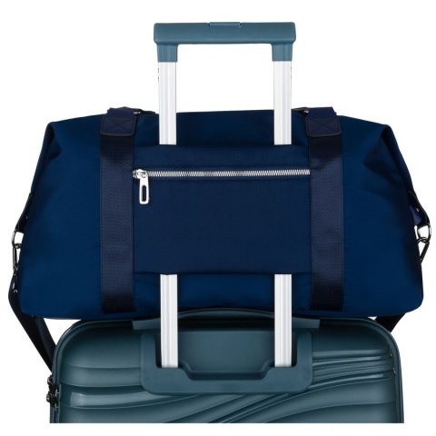 Sportowa torba treningowa z poliestru w granatowym kolorze, jednokomorowa - Peterson