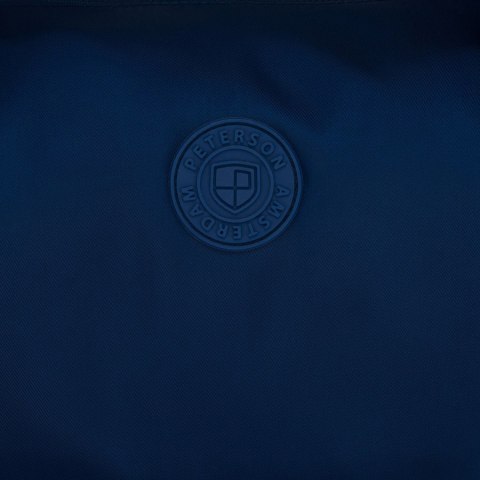 Sportowa torba treningowa z poliestru w granatowym kolorze, jednokomorowa - Peterson