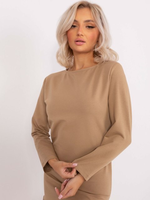 Sukienka EM-SK-HS-21-489.85 ciemny bezowy S