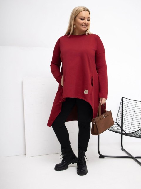 Tunika RV-TU-5042.09X bordowy one size XL/2XL