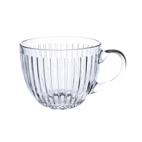 Filiżanka szklanka ryflowana duża 460 ml 1szt SZK152