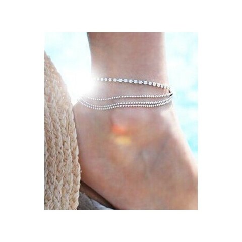 BRANSOLETKA KRYSZTAŁKOWA NA STOPĘ B187