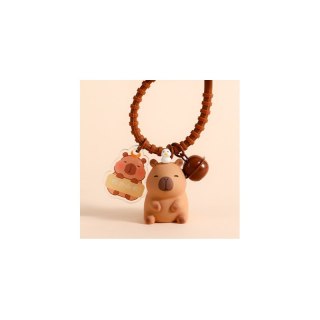 Brelok do Kluczy Kapibara z Ptaszkiem i Dzwoneczkiem